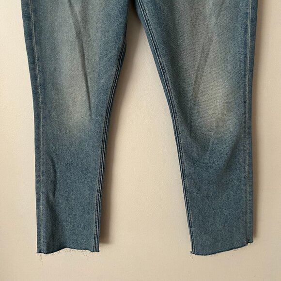 MOTHER The Mid Rise Dazzler Ankle Fray Jeans Riding The Cliffside Women Size 32 - Picture 2 of 11